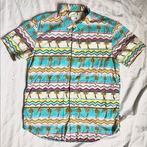 90's bright coloured summer vacay button up